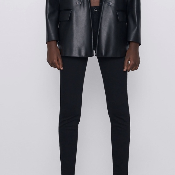 Zara Z1975 BLACK SKINNY JEWEL BUTTON JEANS - Picture 16 of 16